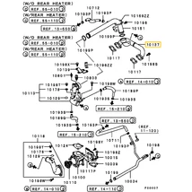 MD369293 Mitsubishi Pajero Hengerfej By-Pass - Megkerülő Vízcső 3.0L 6G72 2000-2006