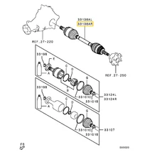 3715A098 Mitsubishi Pajero Hátsó Féltengely JOBB 2006-2019