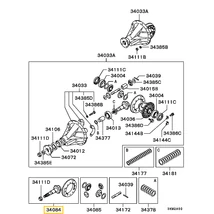 MB598487 Mitsubishi Pajero Differenciálmű Kúpkerék - Tányérkerék Szett 1993-2004