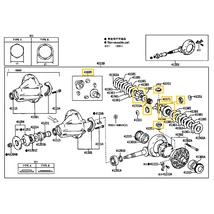 41039-34070 Toyota Dyna Hátsó Differenciálmű Bolygókerék Napkerék Szett 1999-2016
