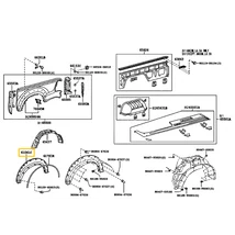 61681-0K909 Toyota Hilux Sárvédő Szélesítés Jobb Hátsó GGN KUN LAN TGN 2004-2012