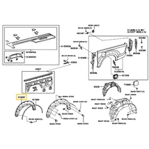 61682-0K909 Toyota Hilux Sárvédő Szélesítő Bal Hátsó GGN KUN LAN TGN 2004-2012