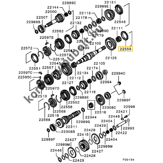 ME581034 Mitsubishi L200 Szinkrongyűrű K74T Hátramenet Fokozat 1996-2007