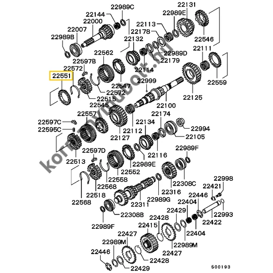 ME581049 Mitsubishi Pajero Szinkrongyűrű 4. Fokozat 1988-2011