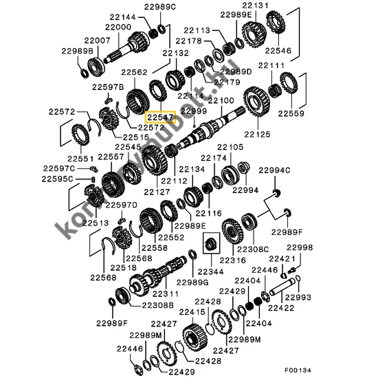 ME581195 Mitsubishi L200 Szinkrongyűrű K74T 3. Fokozat 1996-2007
