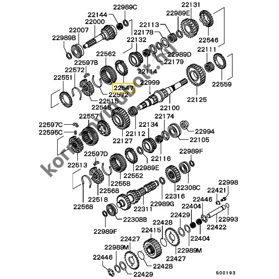 ME581195 Mitsubishi Pajero Szinkron Kapcsoló Gyűrű 3. Fokozat 1990-2011