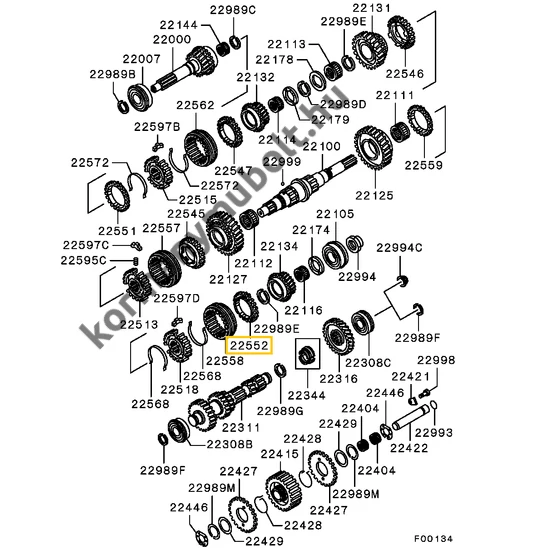 ME601295 Mitsubishi L200 Szinkrongyűrű K74T 5. Fokozat 1996-2007