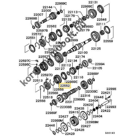 ME601295 Mitsubishi Pajero Szinkrongyűrű 5. Fokozat 1988-2011