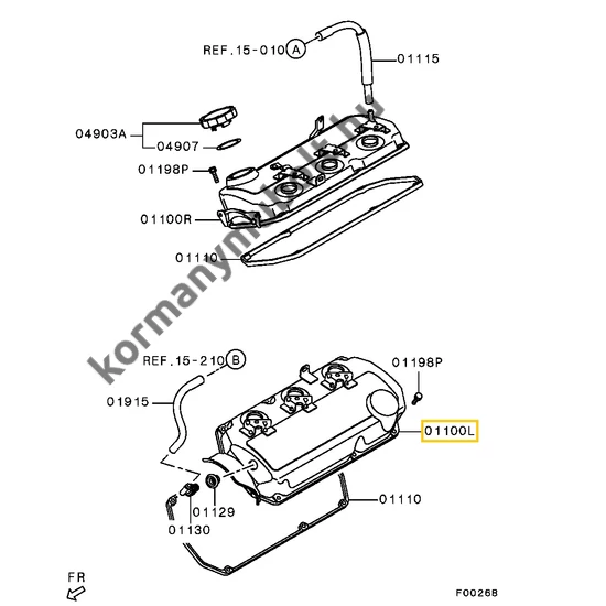 1035A983 Mitsubishi Pajero Szelepfedél 3.0L 3.5L BAL 2009-2021