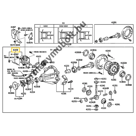 41450-60070 Lexus Differenciálzár Kapcsoló Motor UZJ 1998-2002